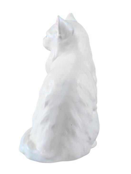 Vintage Enesco White Cat Figurine Made in Japan Porcelain Kitty Collectible - Picture 4 of 8